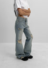[MADE] Del Luna Damage Bootcut Denim Pants
