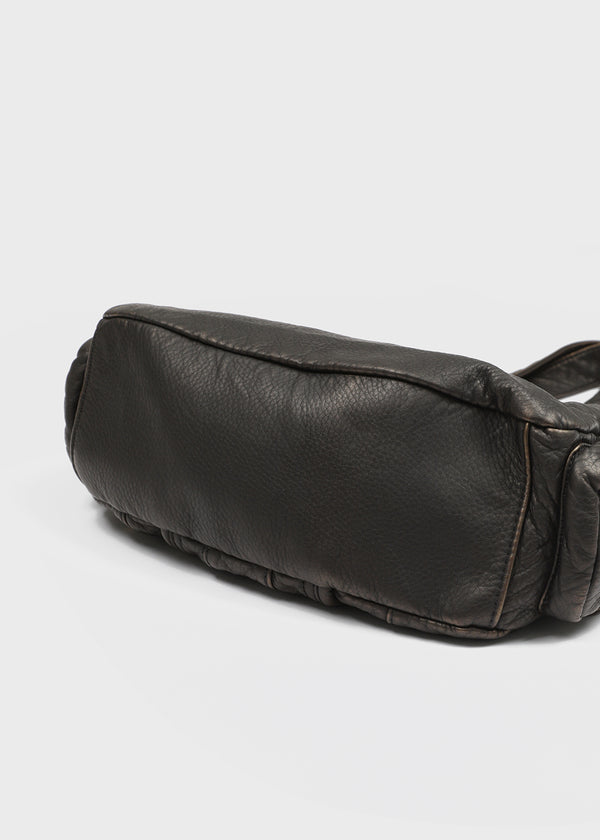 Tish Vintage Buckle Leather Shoulder Bag