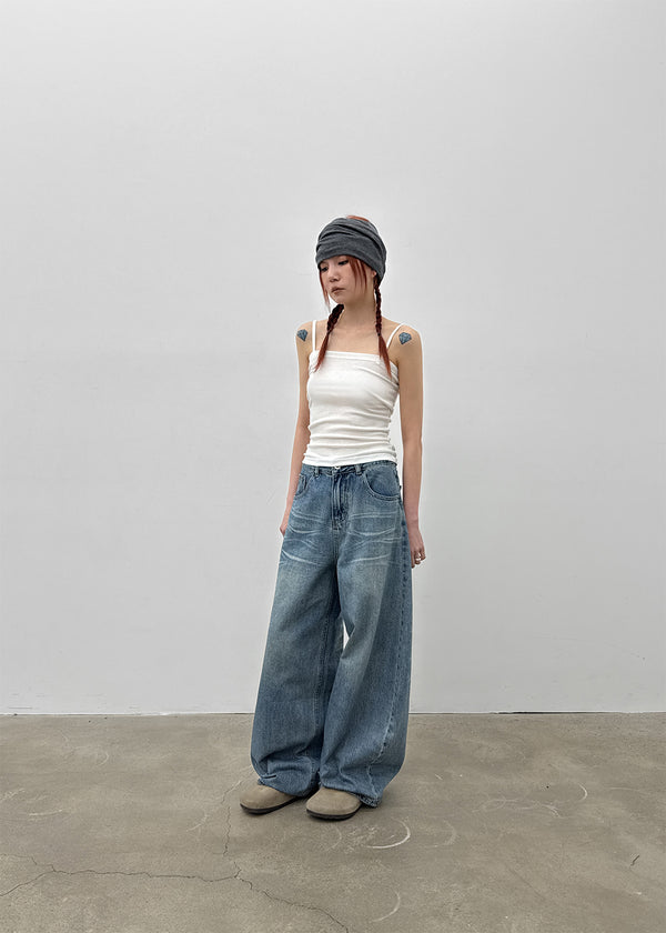 Le Mans Set - Wide U-neck Cardigan, Sleeveless