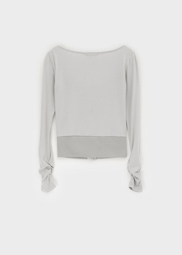 Le Mans Set - Wide U-neck Cardigan, Sleeveless