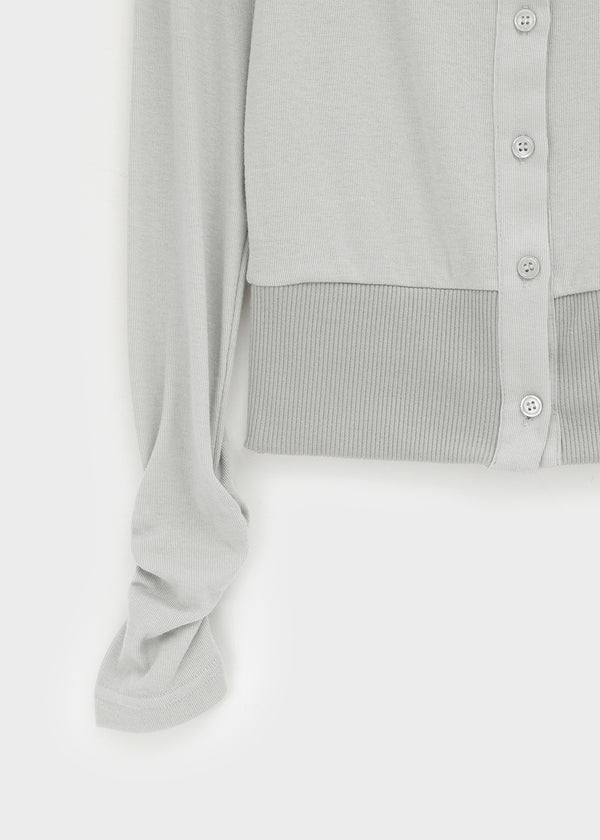 Le Mans Set - Wide U-neck Cardigan, Sleeveless