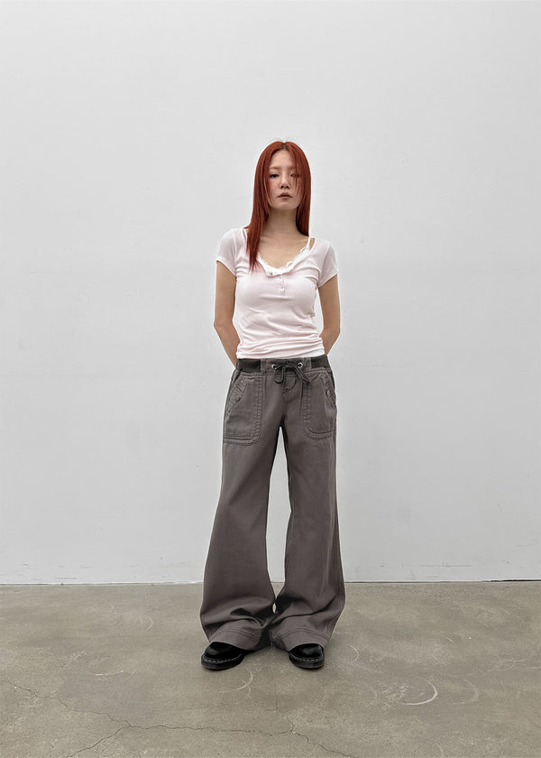 Peju Wide Bootcut Banding Pants