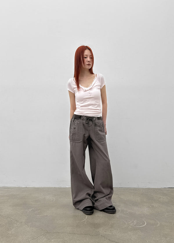 Peju Wide Bootcut Banding Pants