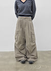 Pigley Wide Cotton Cargo Pants