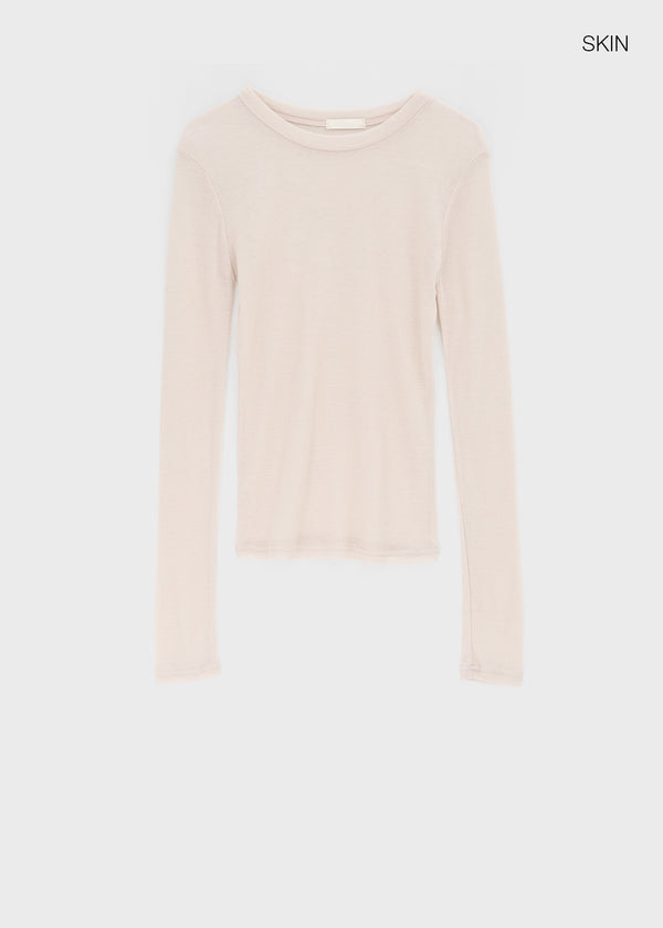 Hetsmin wool tencel long sleeve t-shirt