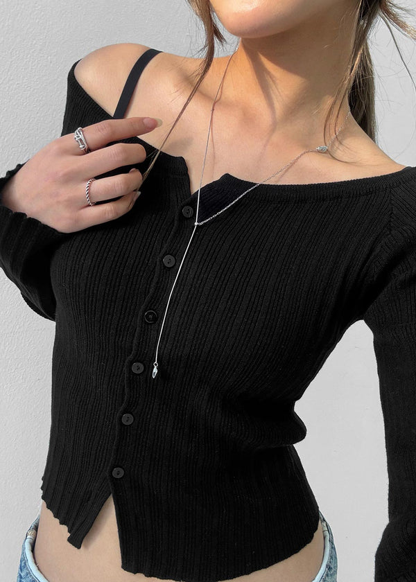 Lidaya Silver Drop Necklace