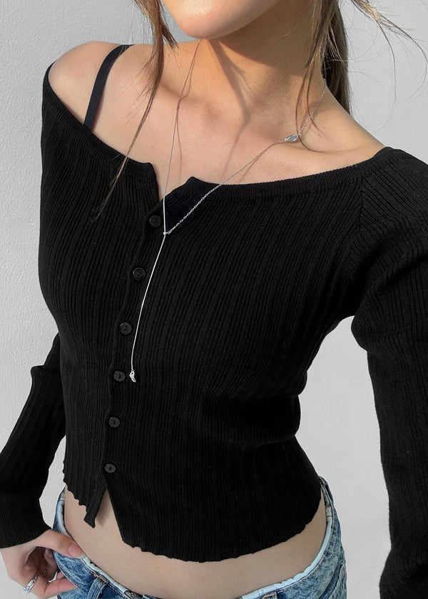 Lidaya Silver Drop Necklace