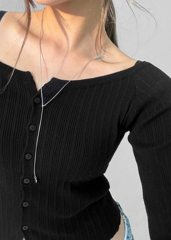 Lidaya Silver Drop Necklace