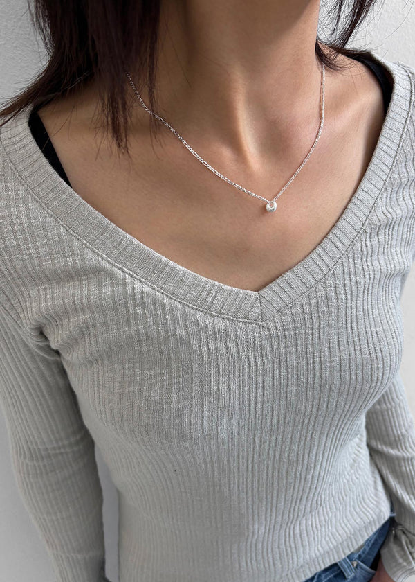 Fromal Silver Pendant Necklace