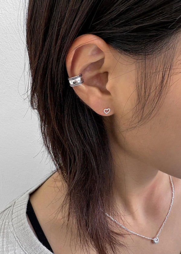 (SILVER 925) Jurve Silver Mini Heart Earrings