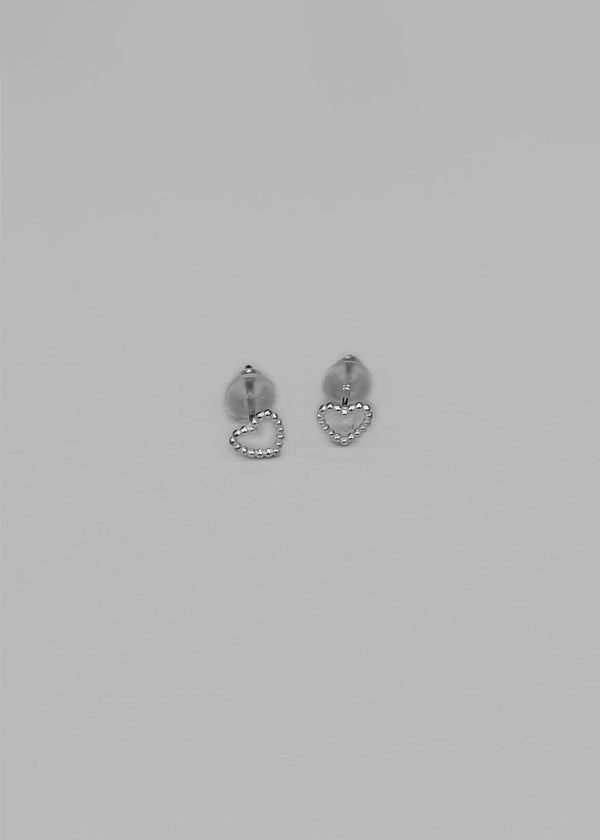 (SILVER 925) Jurve Silver Mini Heart Earrings