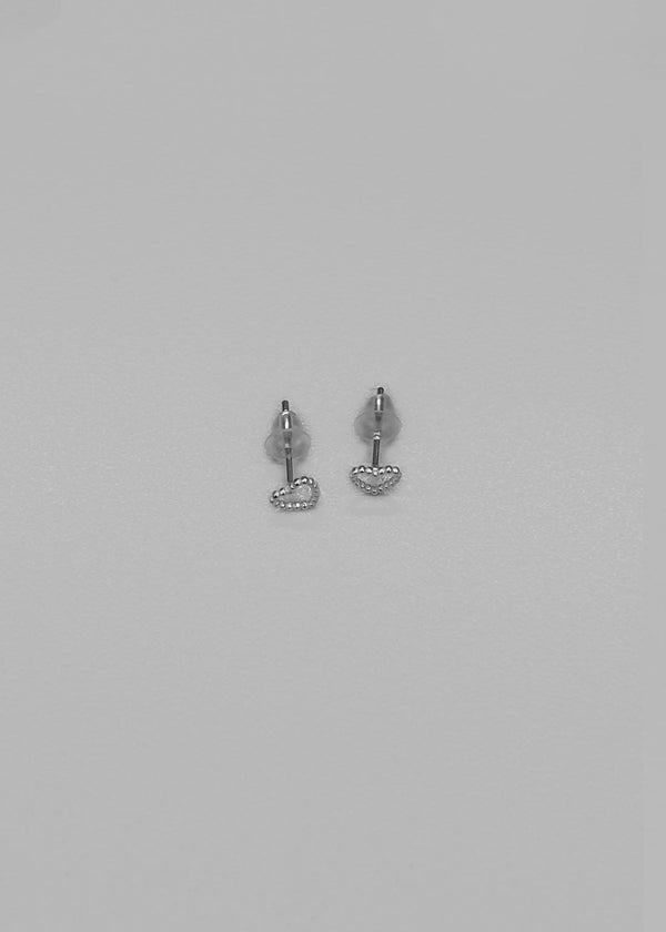 (SILVER 925) Jurve Silver Mini Heart Earrings