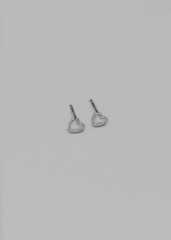 (SILVER 925) Jurve Silver Mini Heart Earrings