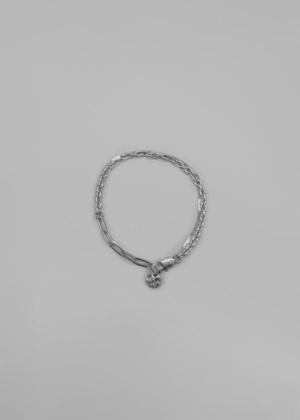 Shokin Silver Layered Chain Bracelet