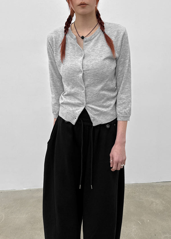 [MADE] Budri Round 3/4 Sleeve Knit Cardigan