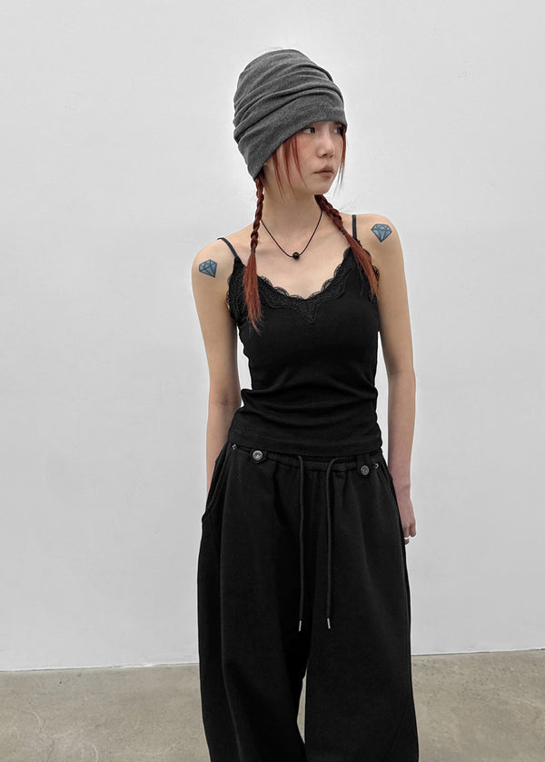 Lopopo Race Ribbed Sleeveless (Built-in Cap)