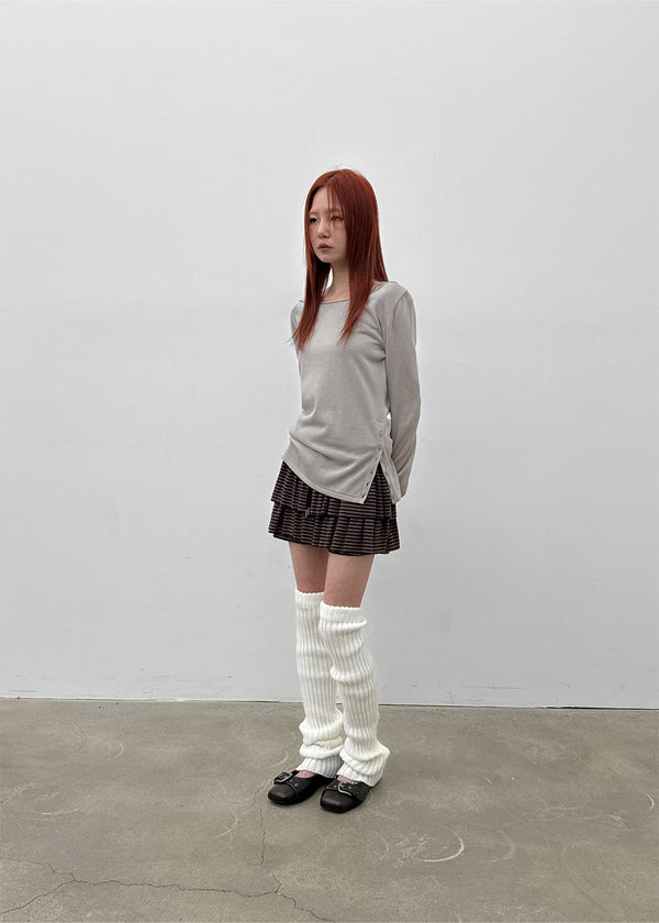 [MADE] Renic Two-Way Slit Button Knit