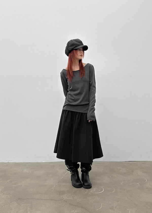 [MADE] Monier Cotton Flare Midi Skirt