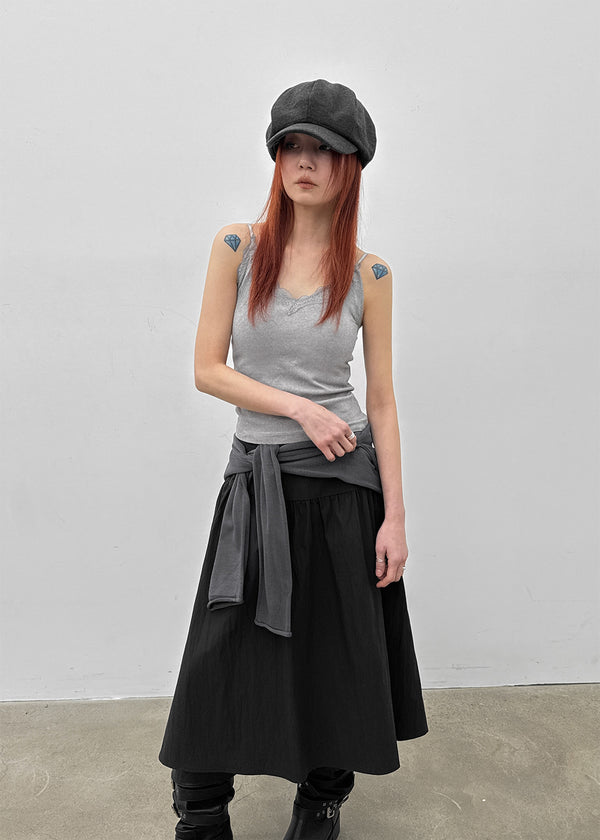 Lopopo Race Ribbed Sleeveless (Built-in Cap)