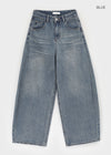 Kelsha Vintage Balloon Wide Denim Pants