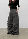 Pigley Wide Cotton Cargo Pants