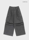 Pigley Wide Cotton Cargo Pants