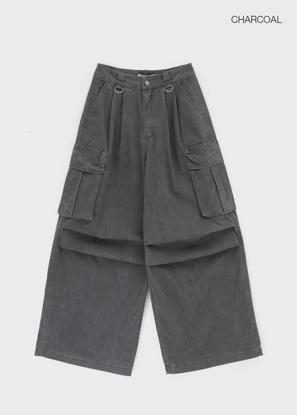 Pigley Wide Cotton Cargo Pants