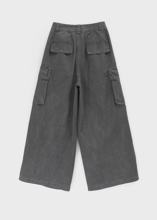 Pigley Wide Cotton Cargo Pants