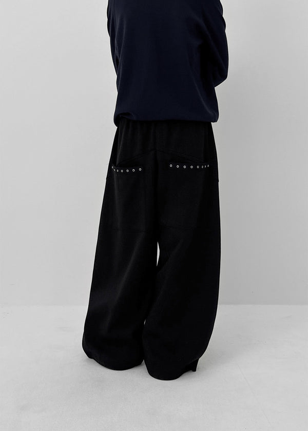 Bente Eyelet Wide Two-way Banding Pants