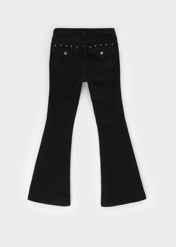 Leptin Studded Bootcut Denim Pants