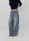 Polvo Washed Wide Balloon Denim Pants