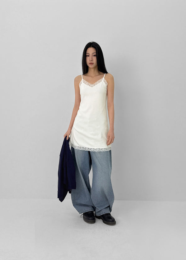 Polvo Washed Wide Balloon Denim Pants