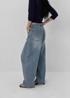 Polvo Washed Wide Balloon Denim Pants