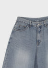 Polvo Washed Wide Balloon Denim Pants