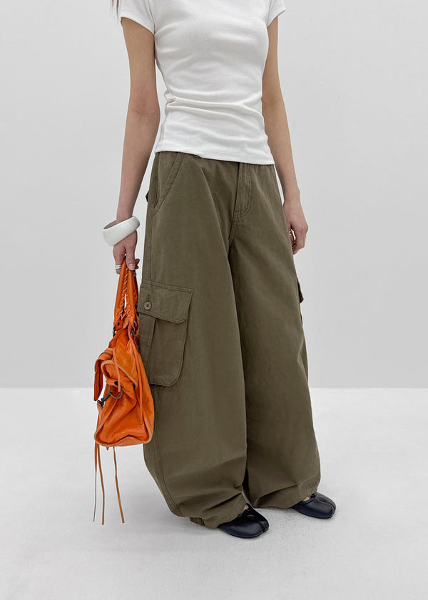 [MADE] Lumi Wide Cargo Cotton Pants
