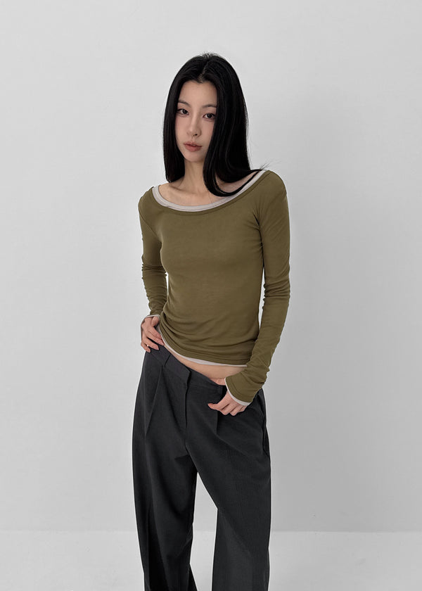 [MADE] เสื้อยืดแขนยาว Uniqlo แบบไม่มีหลังจาก Tencel ที่บางเบา