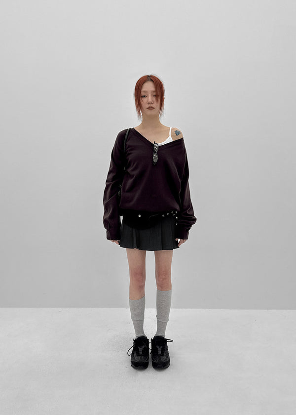 [MADE] Dominic Low-Waist Pleated Skirt