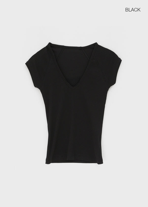 Yenrona V-neck Short-sleeved T-shirt