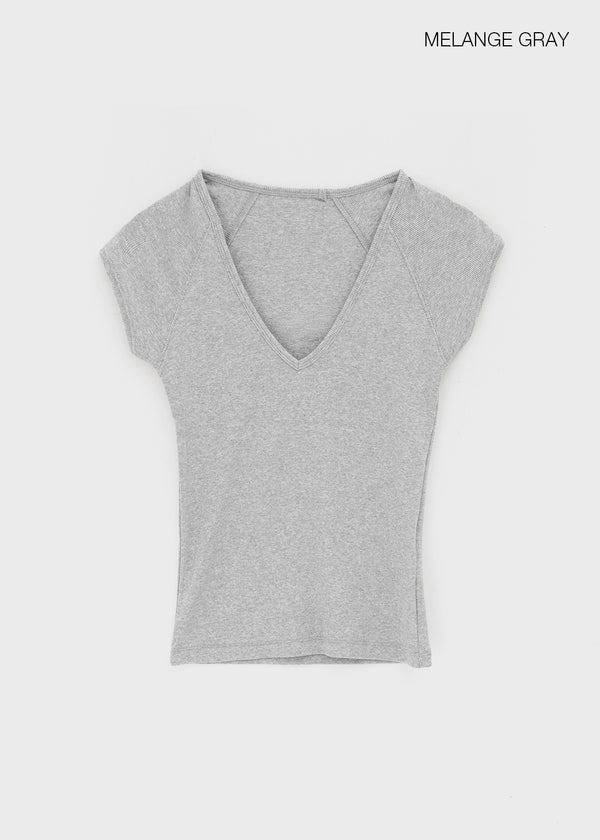 Yenrona V-neck Short-sleeved T-shirt