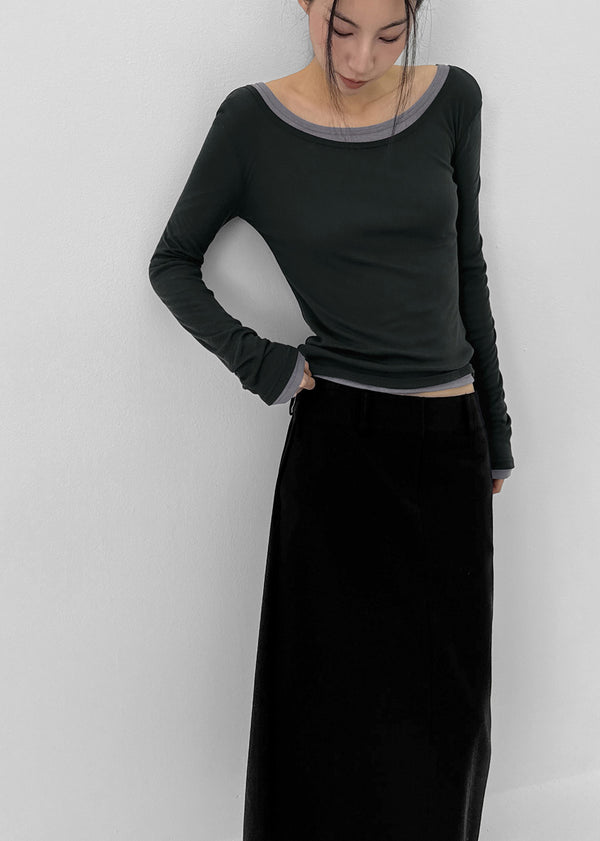 [MADE] เสื้อยืดแขนยาว Uniqlo แบบไม่มีหลังจาก Tencel ที่บางเบา