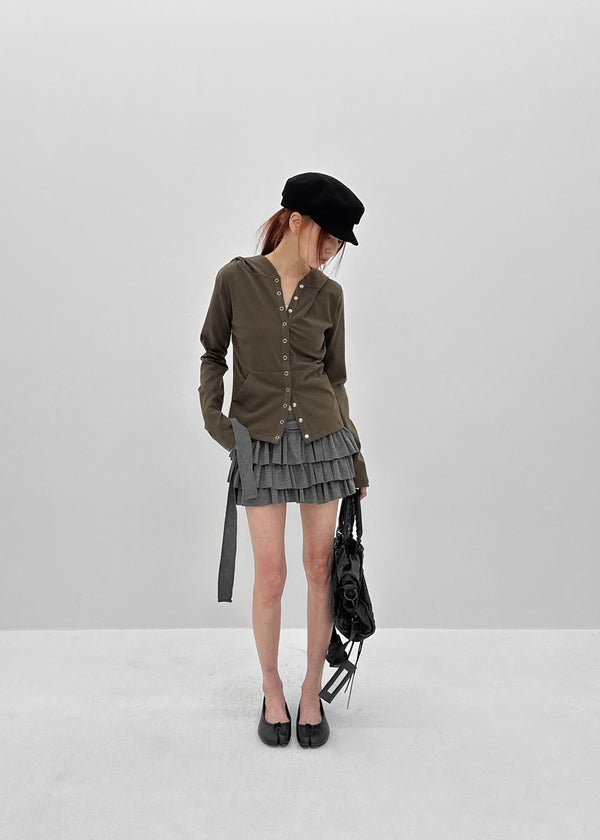 [MADE] Alotte Strap Tiered Skirt Pants