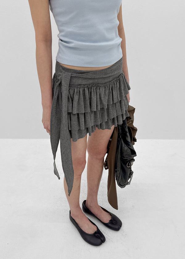 [MADE] Alotte Strap Tiered Skirt Pants