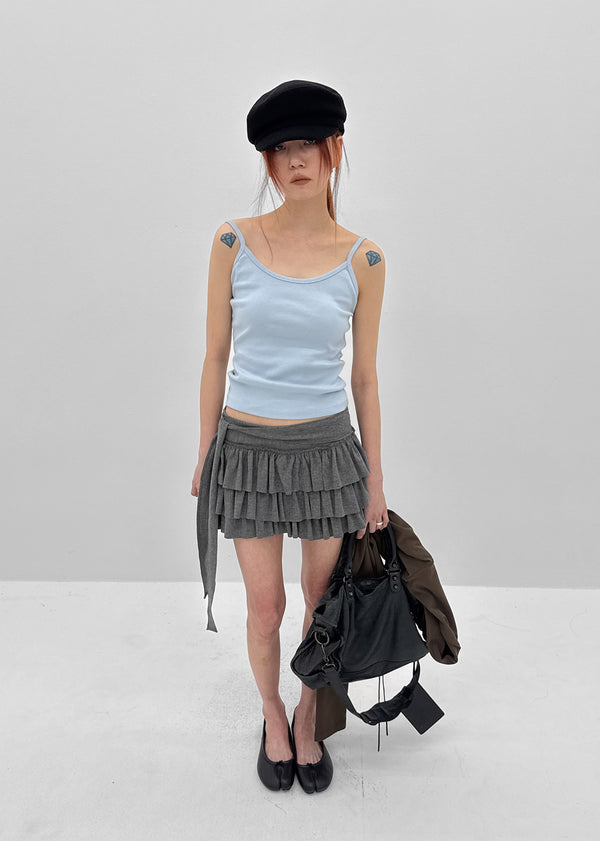 [MADE] Alotte Strap Tiered Skirt Pants