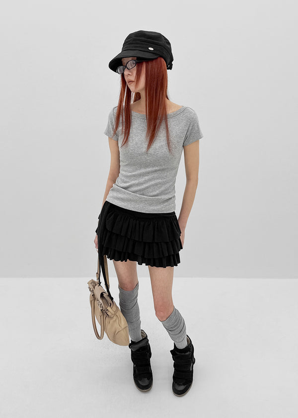 [MADE] Alotte Strap Tiered Skirt Pants