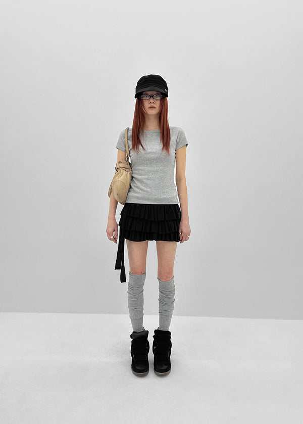 [MADE] Alotte Strap Tiered Skirt Pants