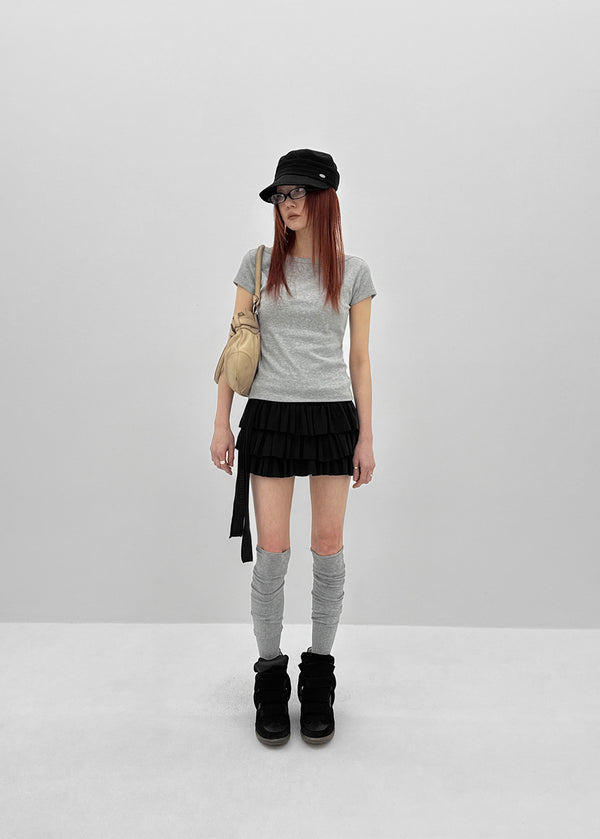 [MADE] Alotte Strap Tiered Skirt Pants