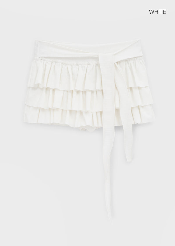 [MADE] Alotte Strap Tiered Skirt Pants