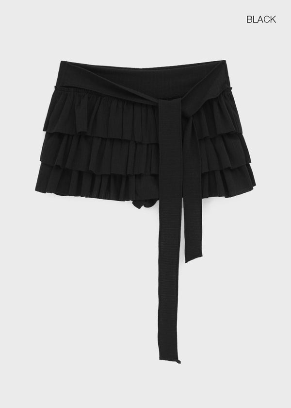 [MADE] Alotte Strap Tiered Skirt Pants