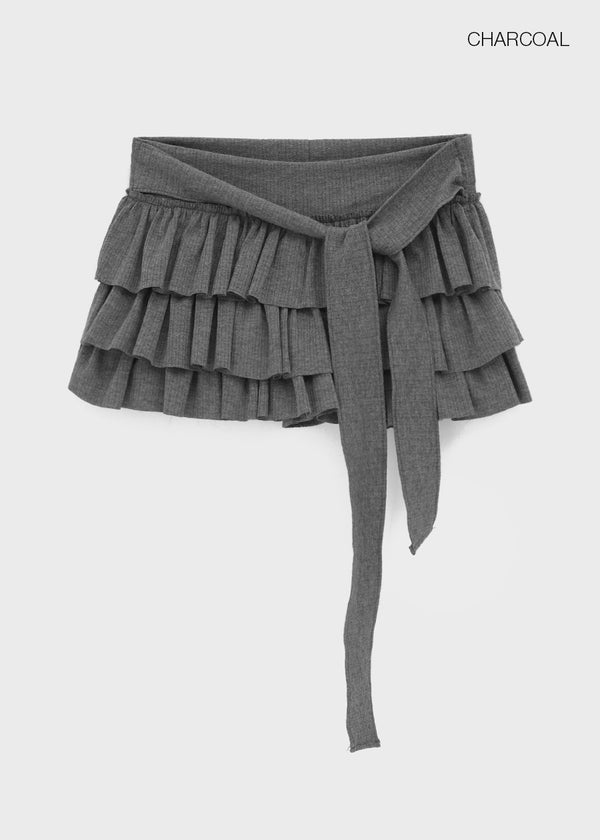 [MADE] Alotte Strap Tiered Skirt Pants