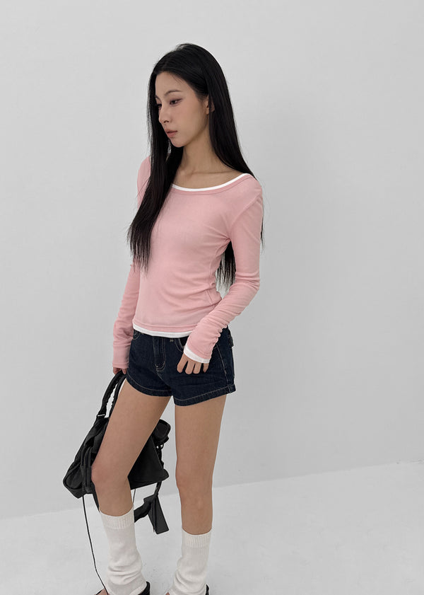 [MADE] เสื้อยืดแขนยาว Uniqlo แบบไม่มีหลังจาก Tencel ที่บางเบา